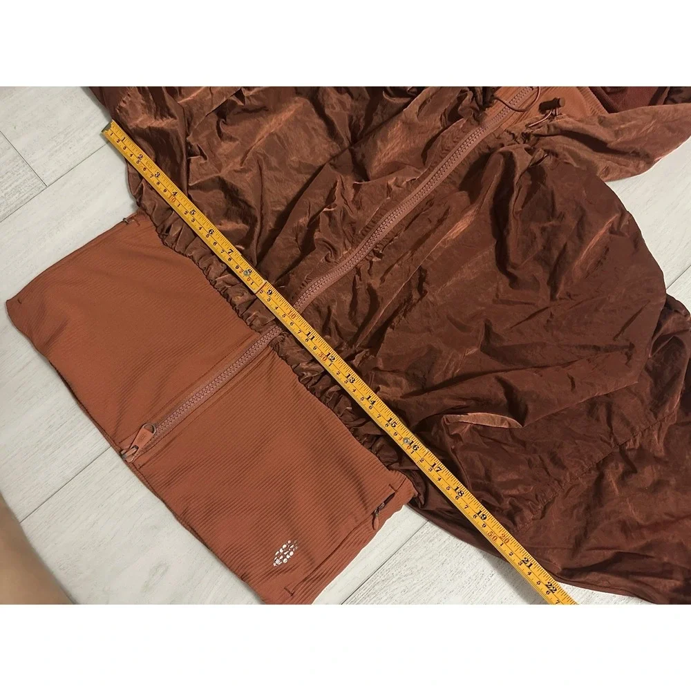 Free People Movement Start Me Up Hoodie Jacket & Shorts Set Sz S Bronze Color